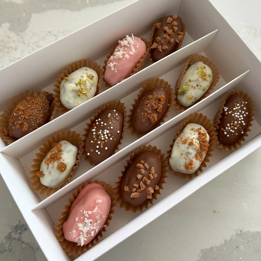 Chocolate Covered Stuffed Dates