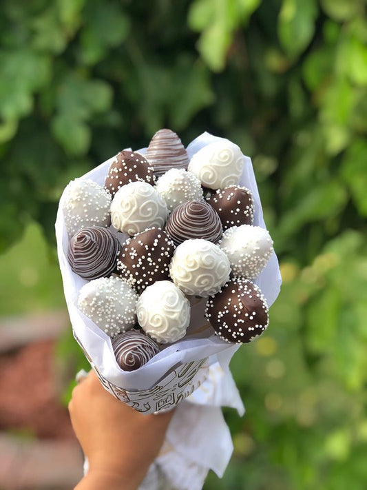 Black Tie Event Bouquet - Chocolate Covered Strawberries