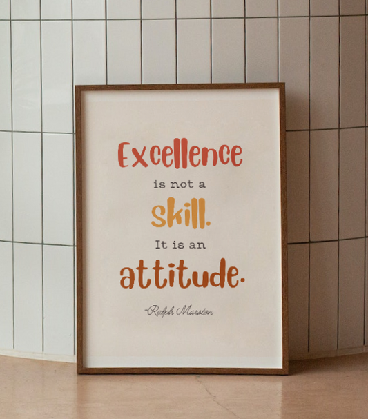 Wall Prints - Excellence is not a Skill. It is an Attitude.