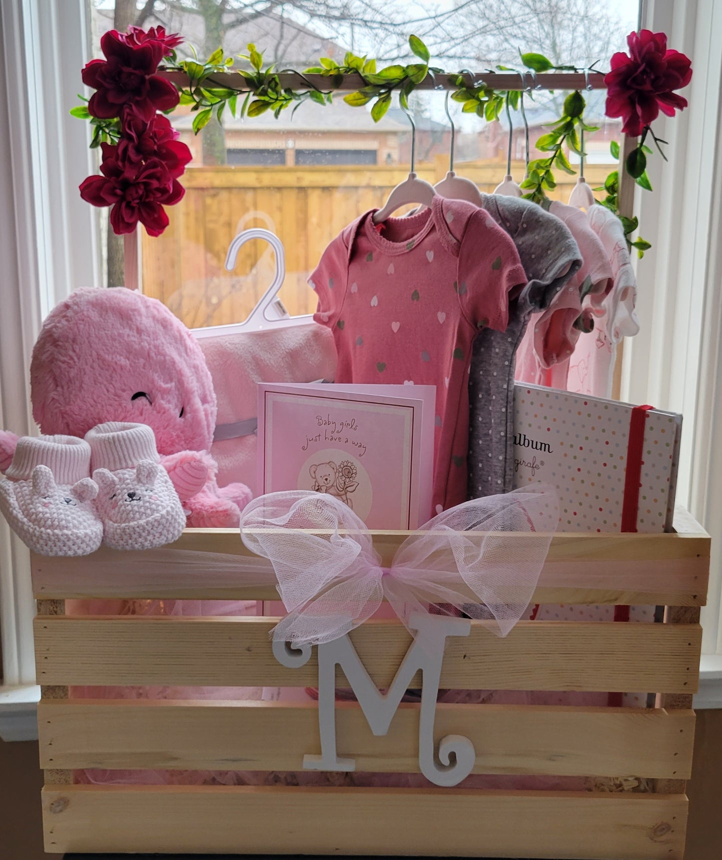 Personalized Baby Girl Basket