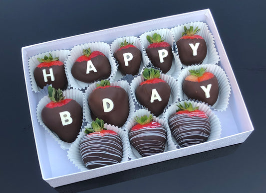 Chocolate Covered Strawberries - Happy BDay Box